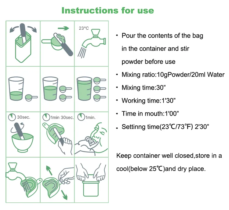 Alginate Instructions dental