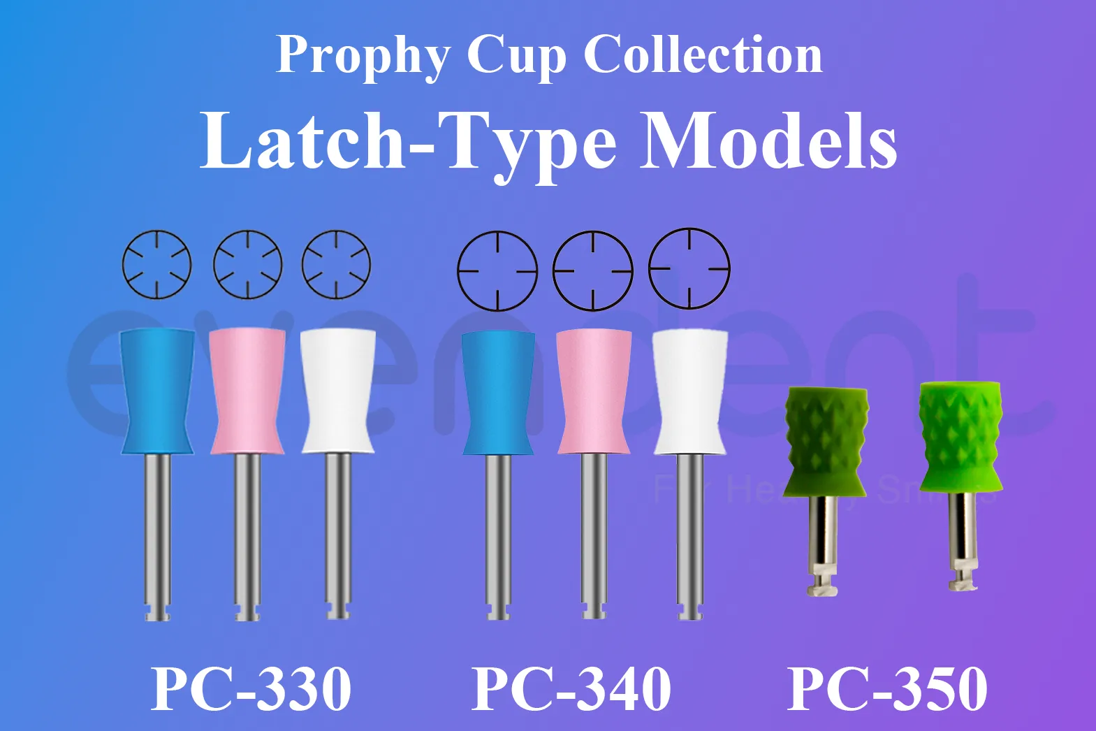Prophy Cup Latch-Type Models (PC-330, PC-340, PC-350)