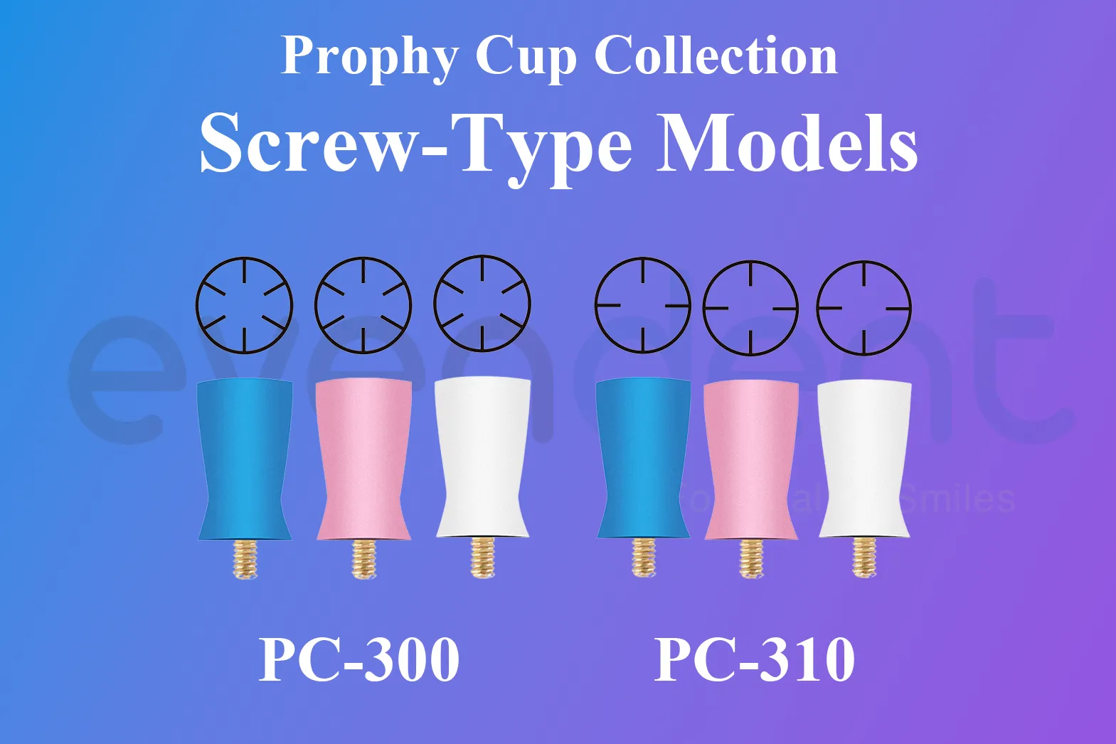 Prophy Cup Screw-Type Models (PC-300, PC-310)
