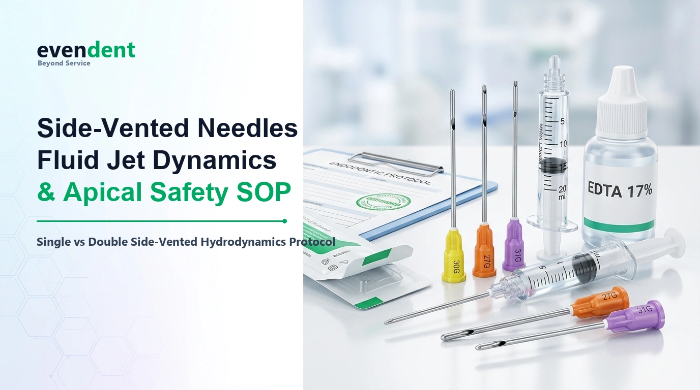 Single and double side vented irrigation cannula macro port geometry and apical safety protocol